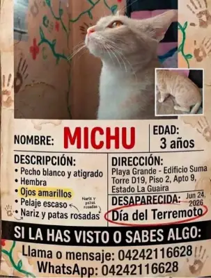 Foto de Michu, reunida con su familia